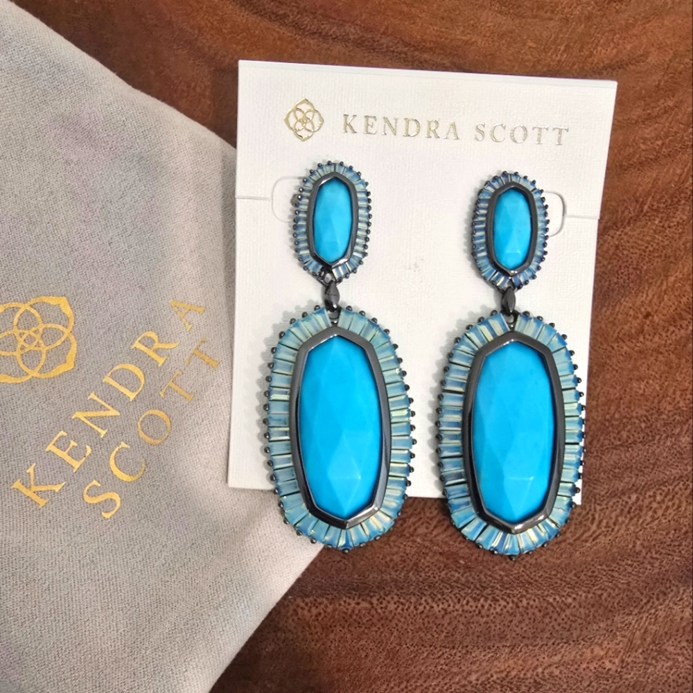 *Rare* Kendra Scott LUXE Kaki Turquoise
